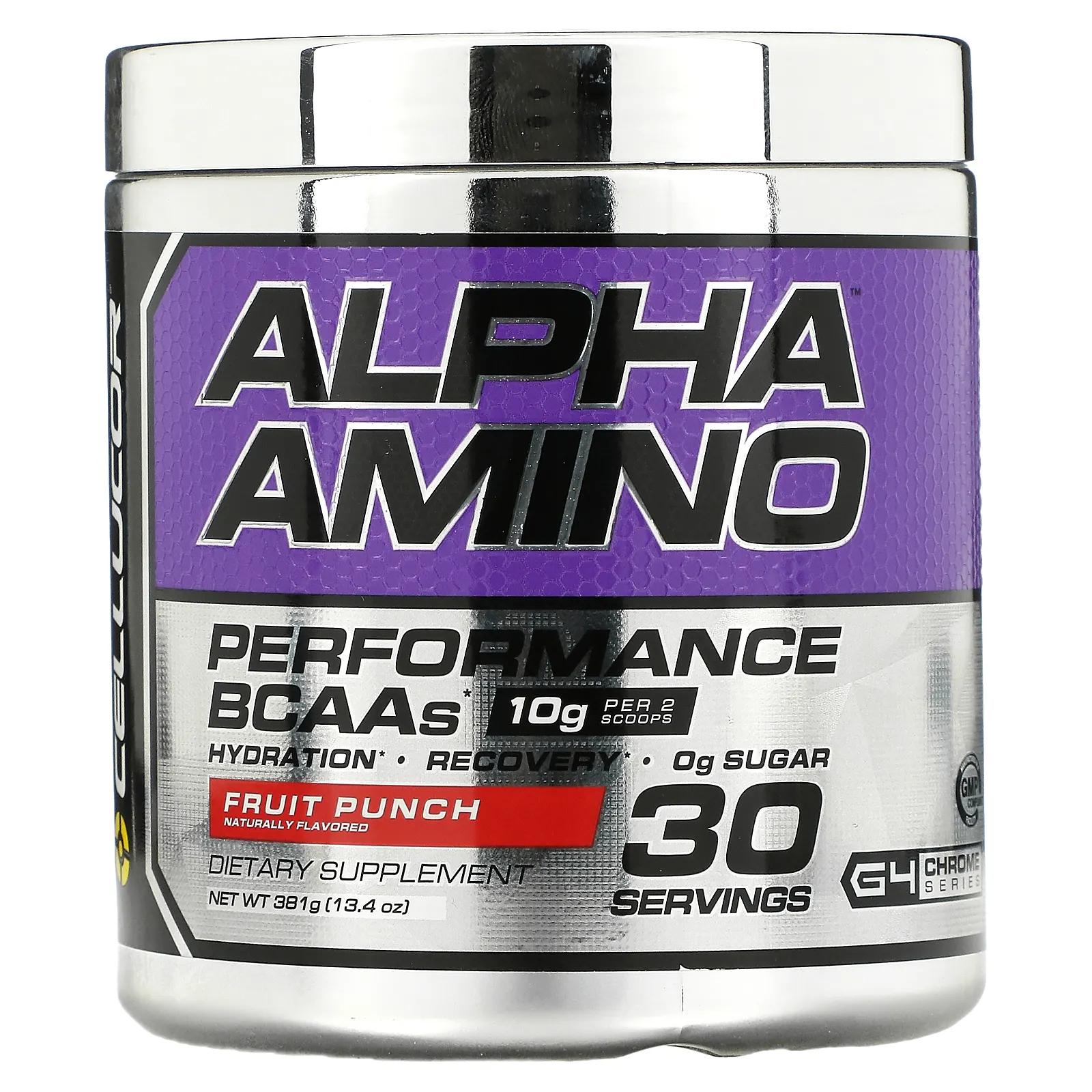 

Cellucor Alpha Amino аминокислоты с разветвлённой цепью для производительности фруктовый пунш 13,4 унц. (381 г)