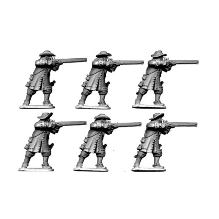 

Спешенные драгуны в шляпах, стрельба, North Star 1672 - Dragoons (28mm)
