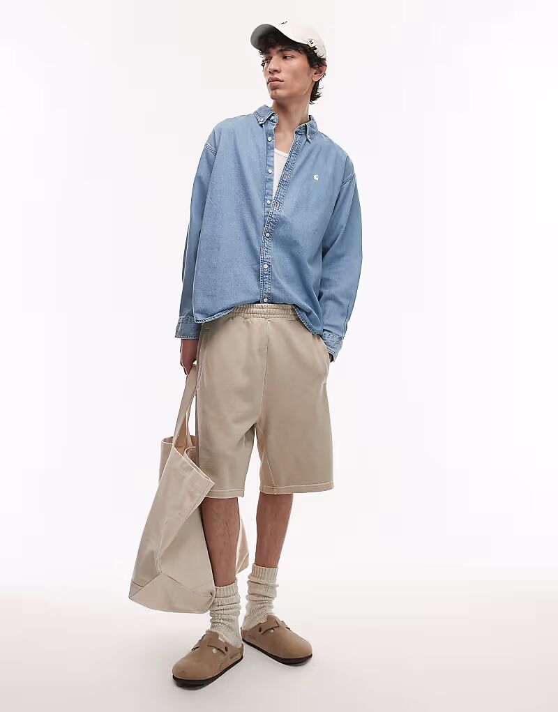 

Спортивные шорты Carhartt WIP Nelson бежевого цвета