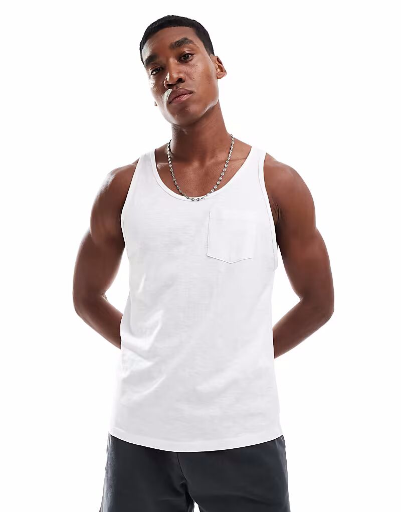 

Майка Jack & Jones с карманами белого цвета