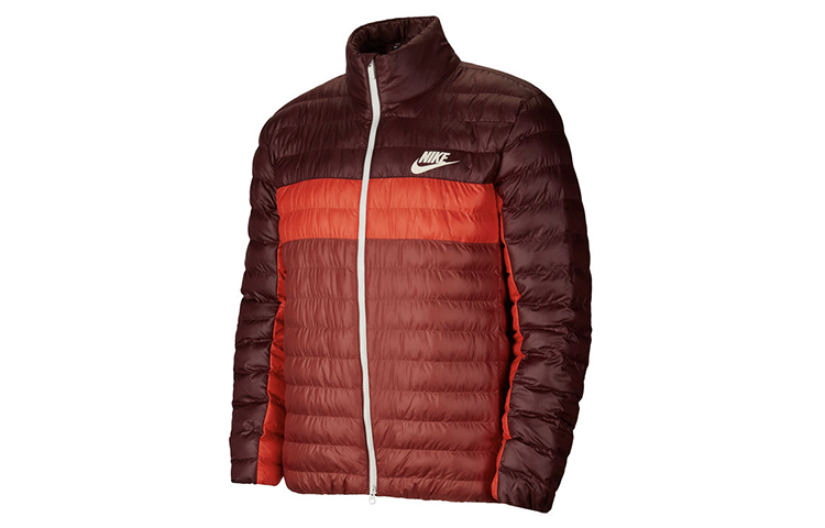 Nike Пуховик мужской Ночной закат красно-коричневый, Night Russet Red — фото 2