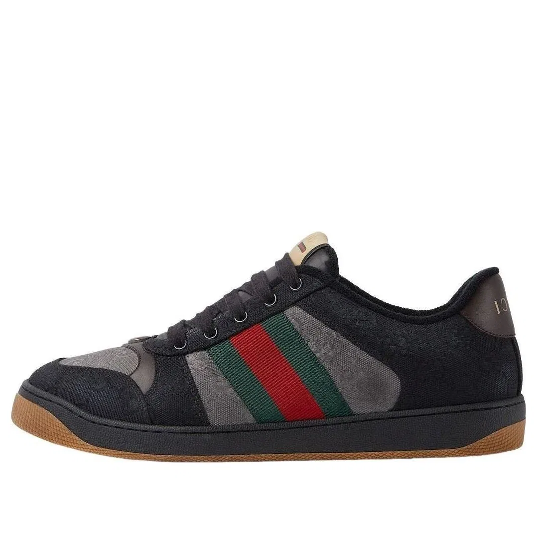 Кроссовки Gucci Screener 'Black Green Red' 857889-FAFEN-1077, черный
