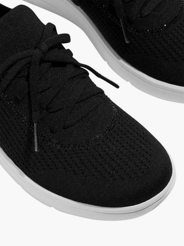 Super-Q Crystal Trim вязаные кроссовки на шнуровке FitFlop, Black — фото 3