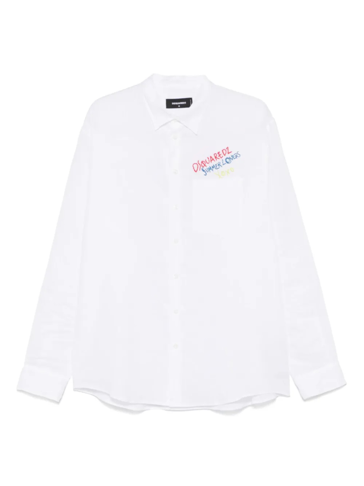 

DSQUARED2 льняная рубашка, белый