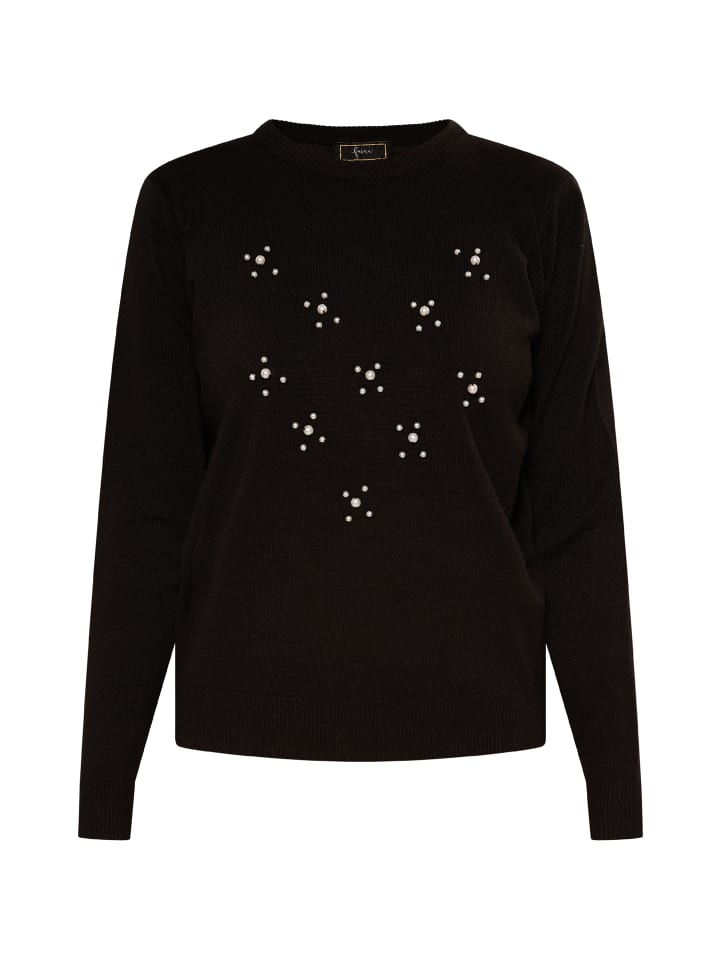 

Женский вязаный свитер черного цвета faina