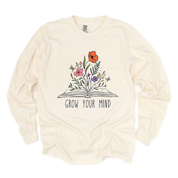 

Футболка с длинным рукавом Grow your mind floral garment dyed Simply Sage Market, Ivory, Зеленый, Футболка с длинным рукавом Grow your mind floral garment dyed Simply Sage Market, Ivory