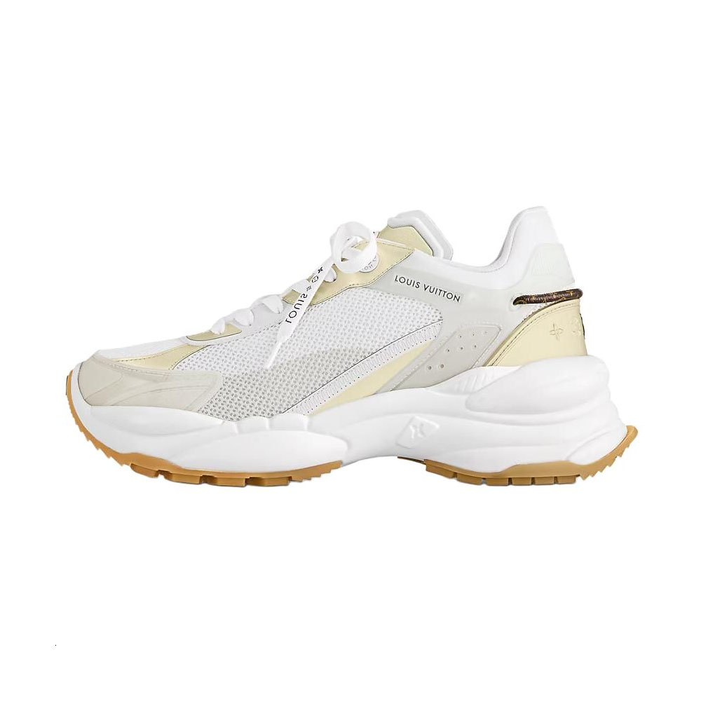 LOUIS VUITTON Женские кроссовки Run 55 Low Top Chunky бежевого цвета