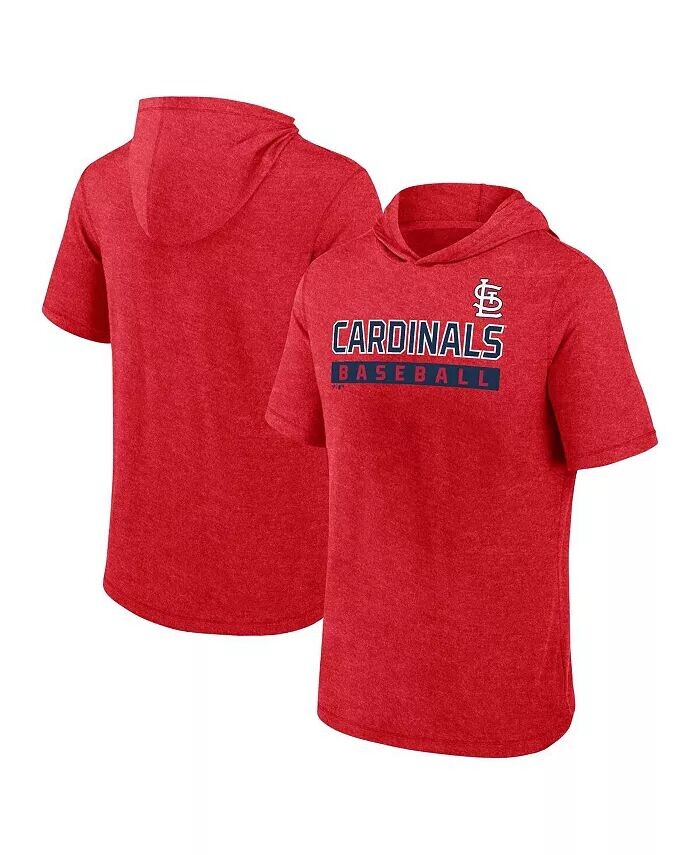 

Мужская толстовочка с коротким рукавом Heather Red St. Louis Cardinals Push Fanatics