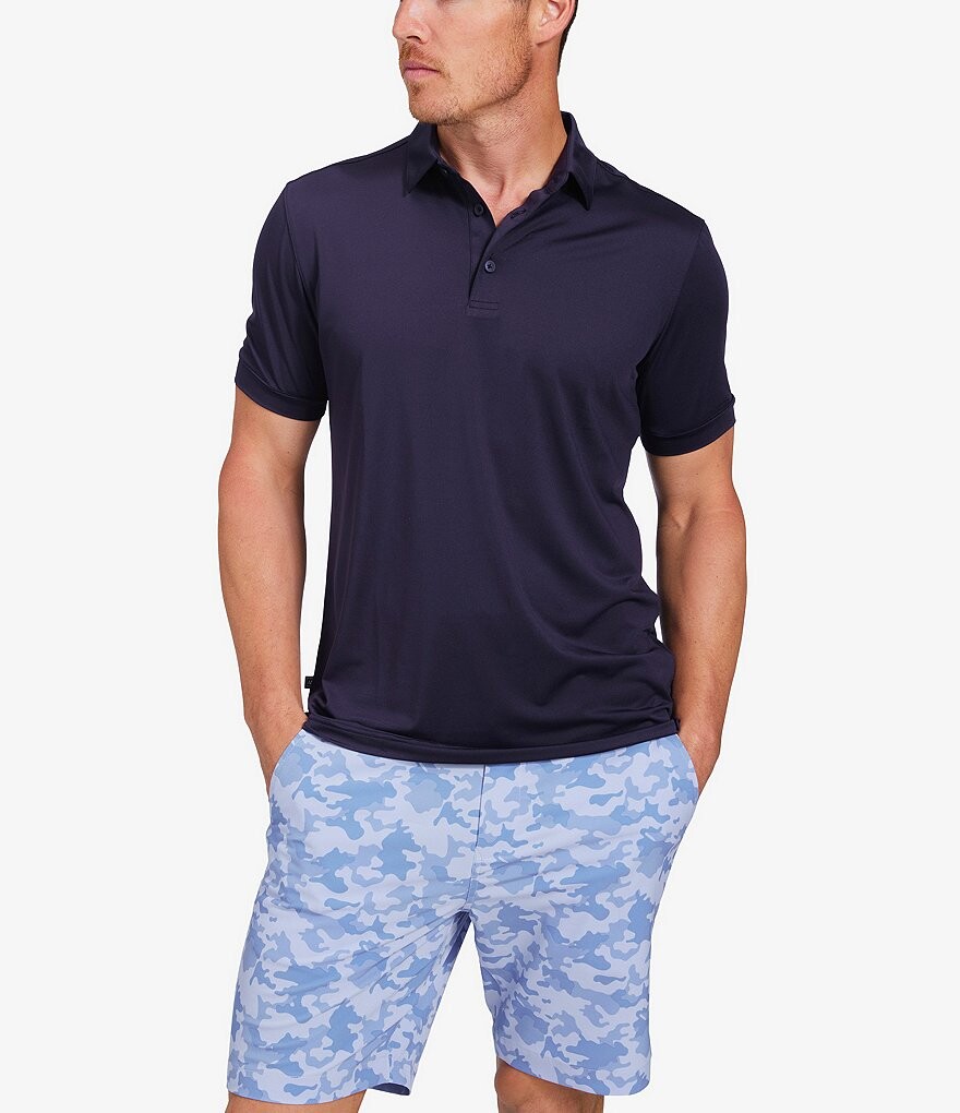 

Mizzen+Main Versa Solid Performance Эластичная рубашка-поло с короткими рукавами, синий