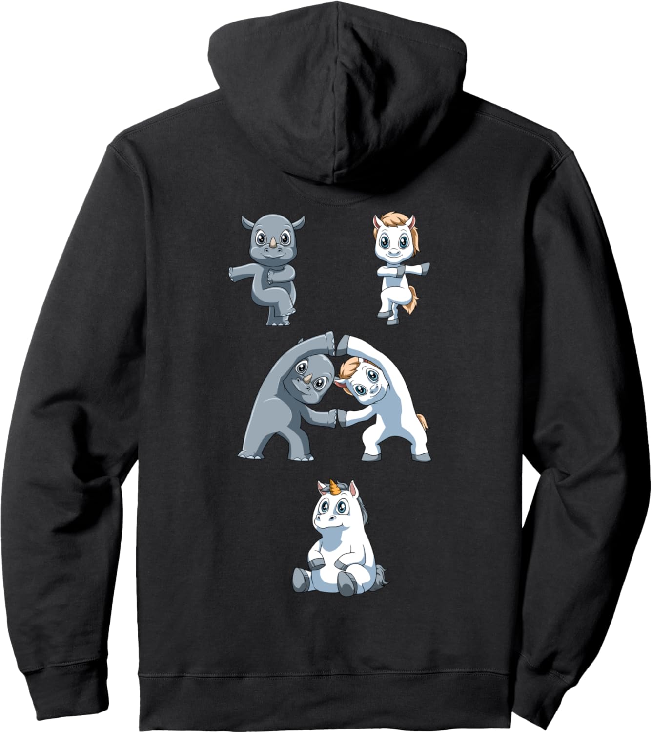 

Милый единорог - Худи в стиле аниме для гиков с единорогом Funny Anime And Manga Unicorn Hoodie, черный