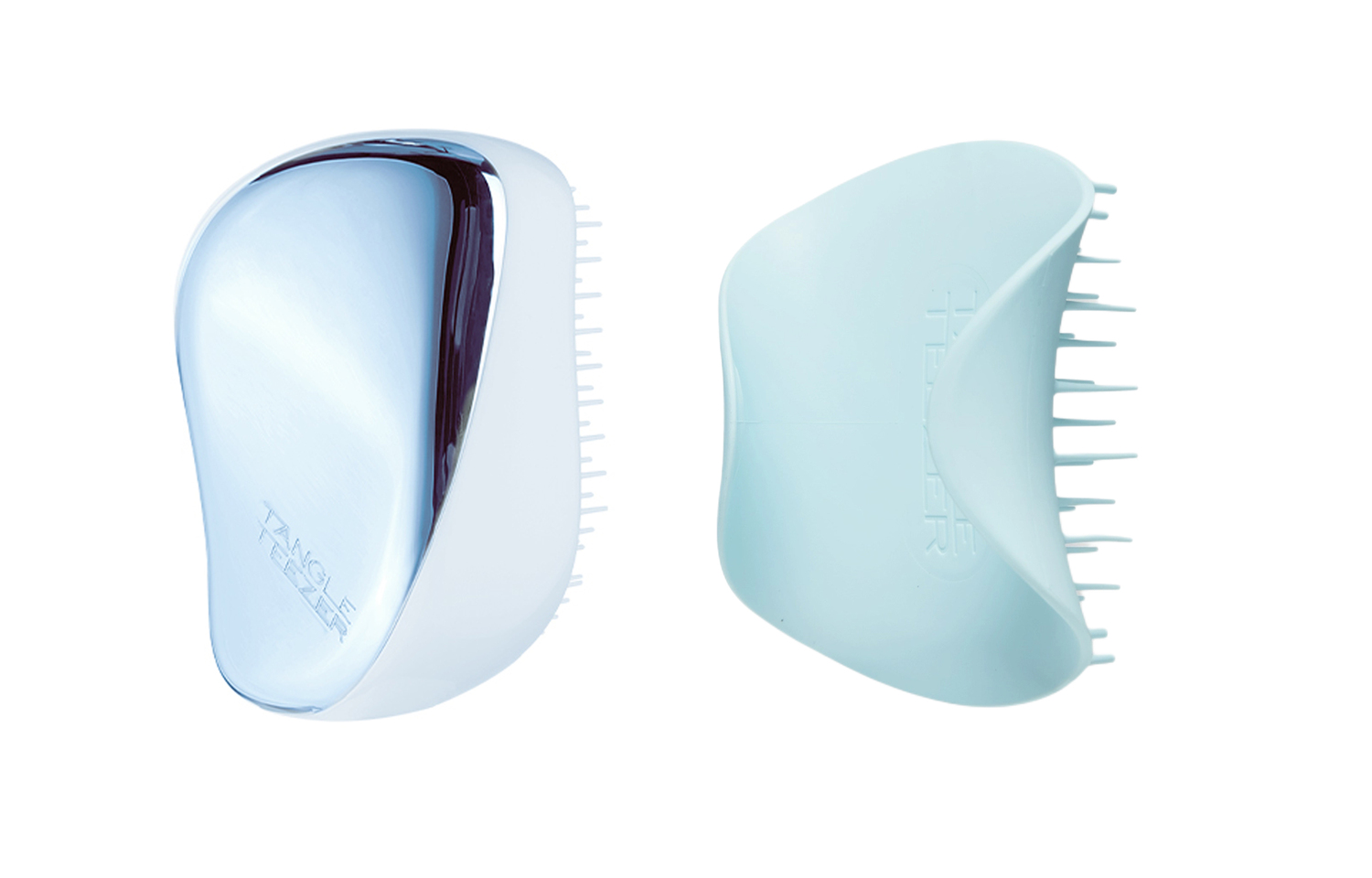 

Расческа для выпрямления и завивки волос портативная и легкая Tangle Teezer, светло-голубой