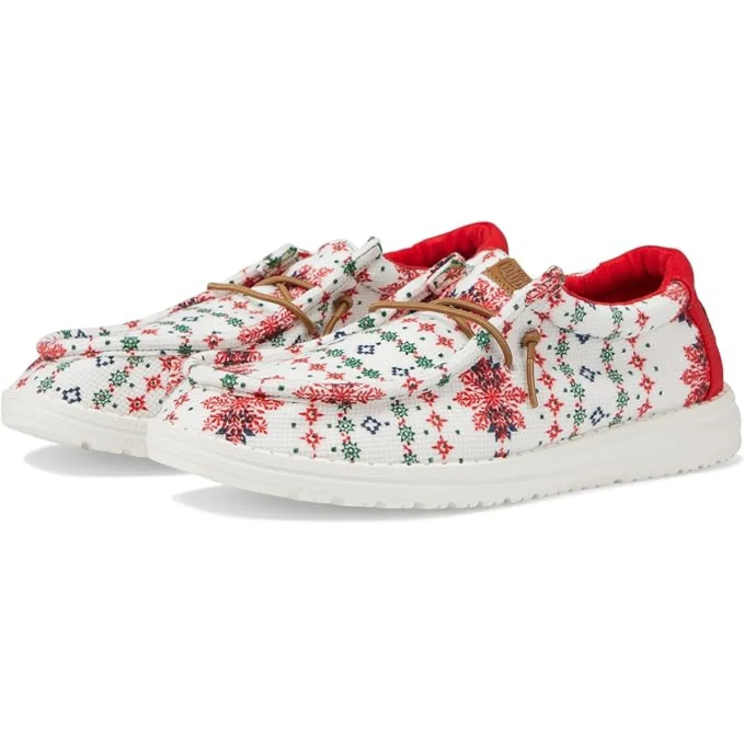Youth Hey Dude Wally Ugly Sweater White Multi Slip On Casual Shoes ZOGG586