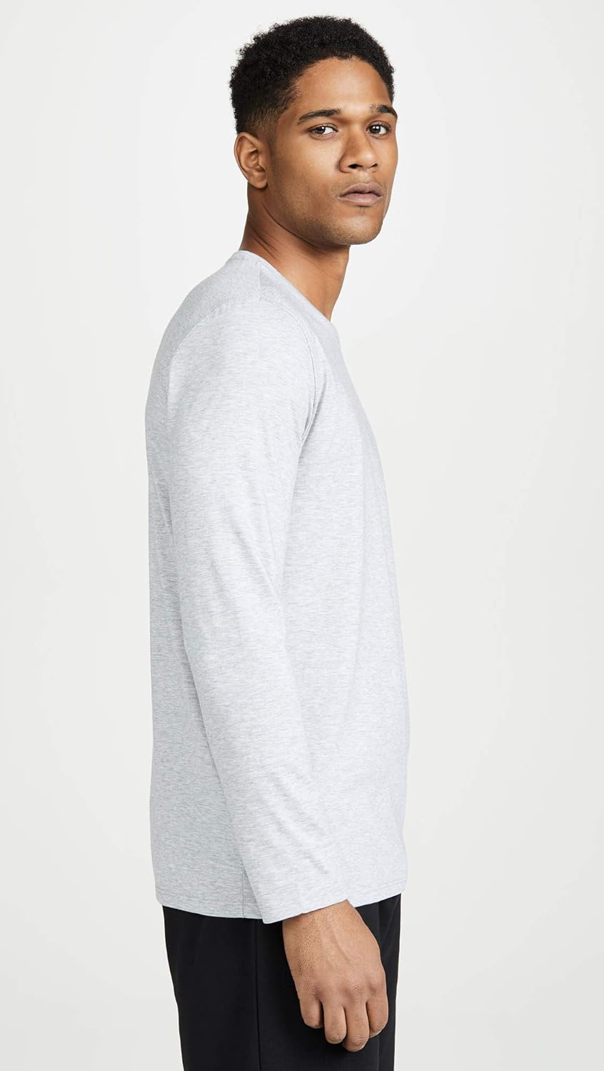 Футболка Lacoste с длинным рукавом и круглым вырезом из джерси Pima, Silver Heathered — фото 4