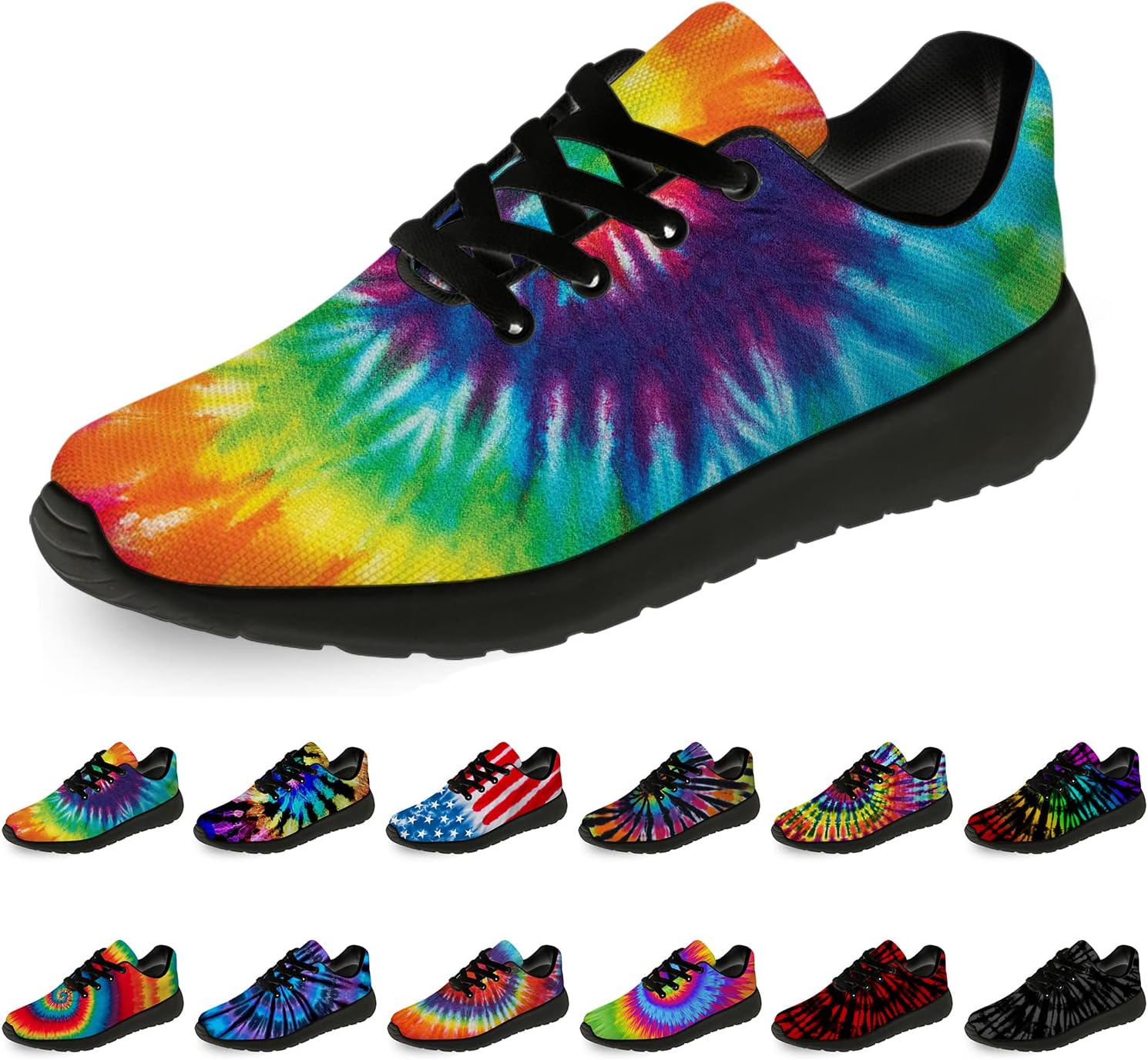 

Кроссовки Horethy Tie Dye для женщин и мужчин, беговые кроссовки, женские и мужские прогулочные, теннисные кроссовки, удобные спортивные кроссовки для джоггинга, подарки, 1085multicolor