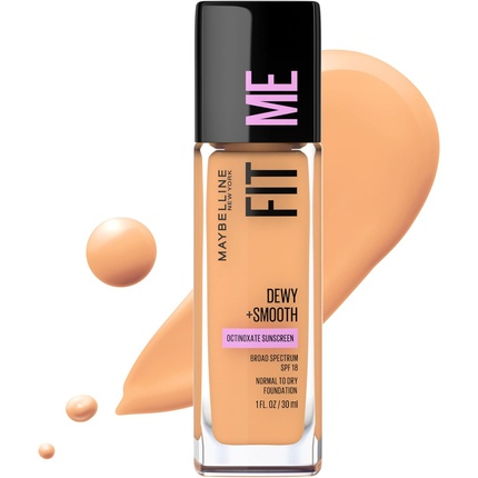 

Maybelline Fit Me Dewy + Smooth Foundation Soft Tan, 1 жидкая унция, 30 мл, бежевый Maybelline New York