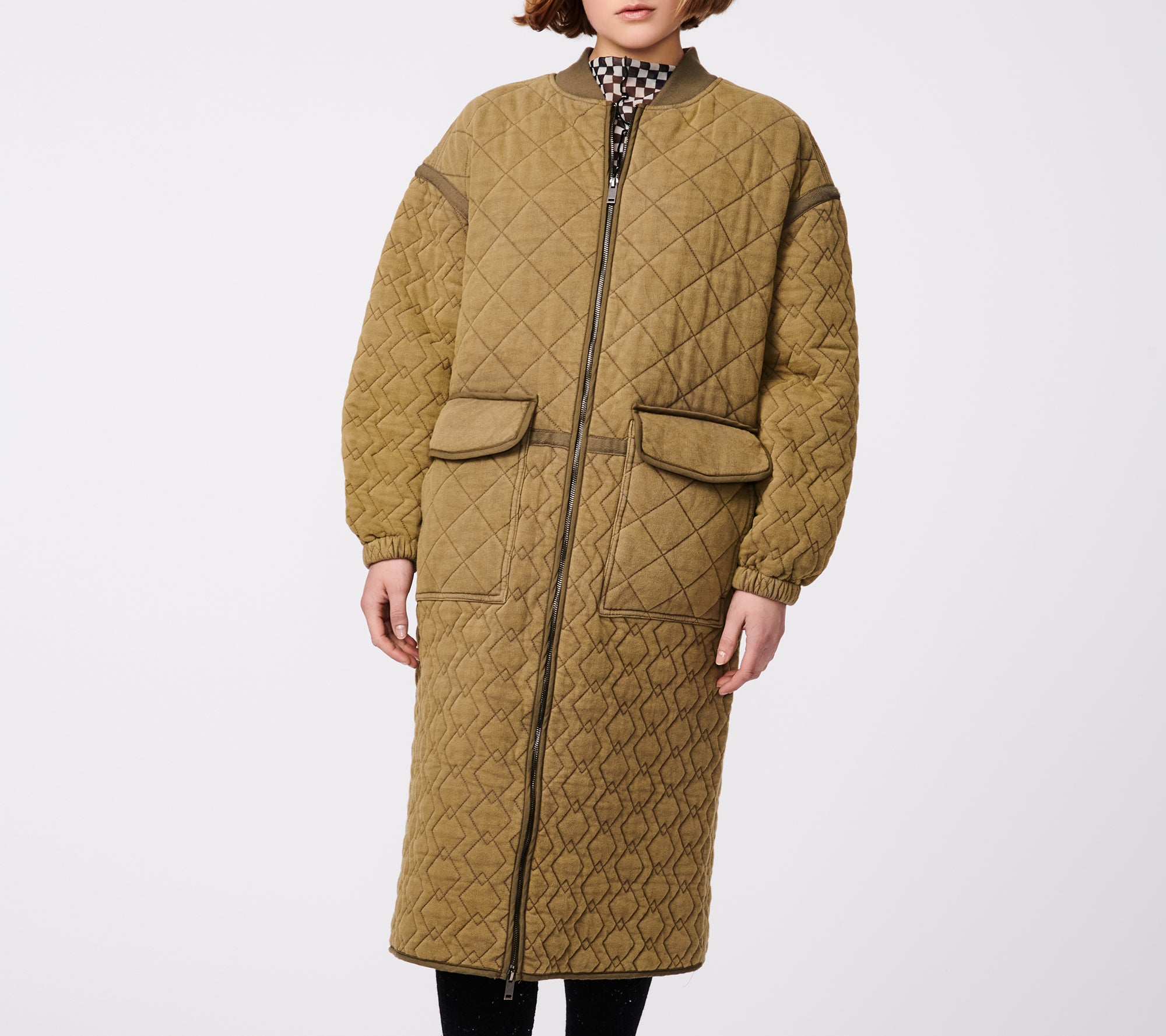 

Стеганый бомбер Bernardo, цвет green olive
