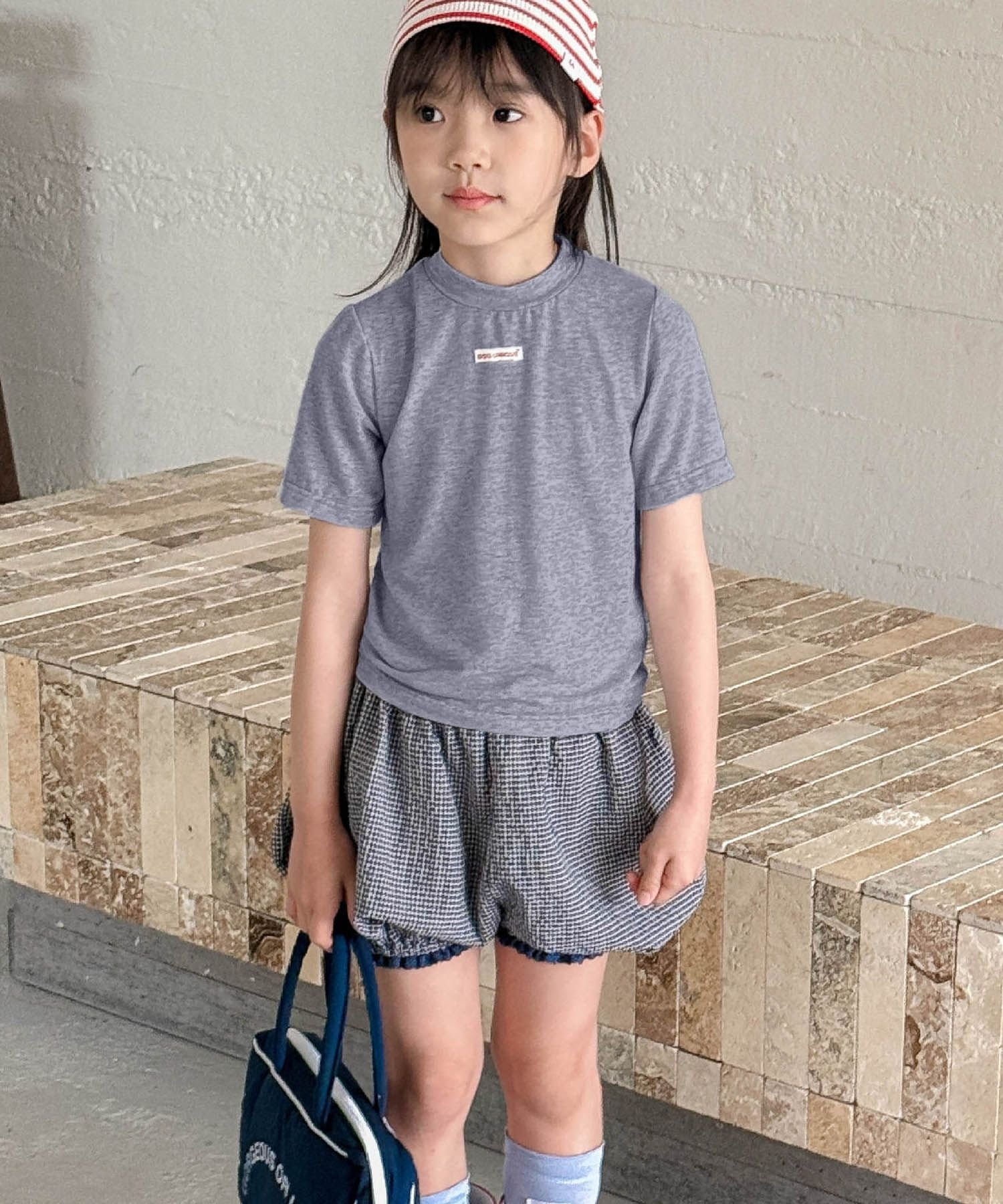 Простая базовая футболка с логотипом Aimoha Kids, gray — фото 2