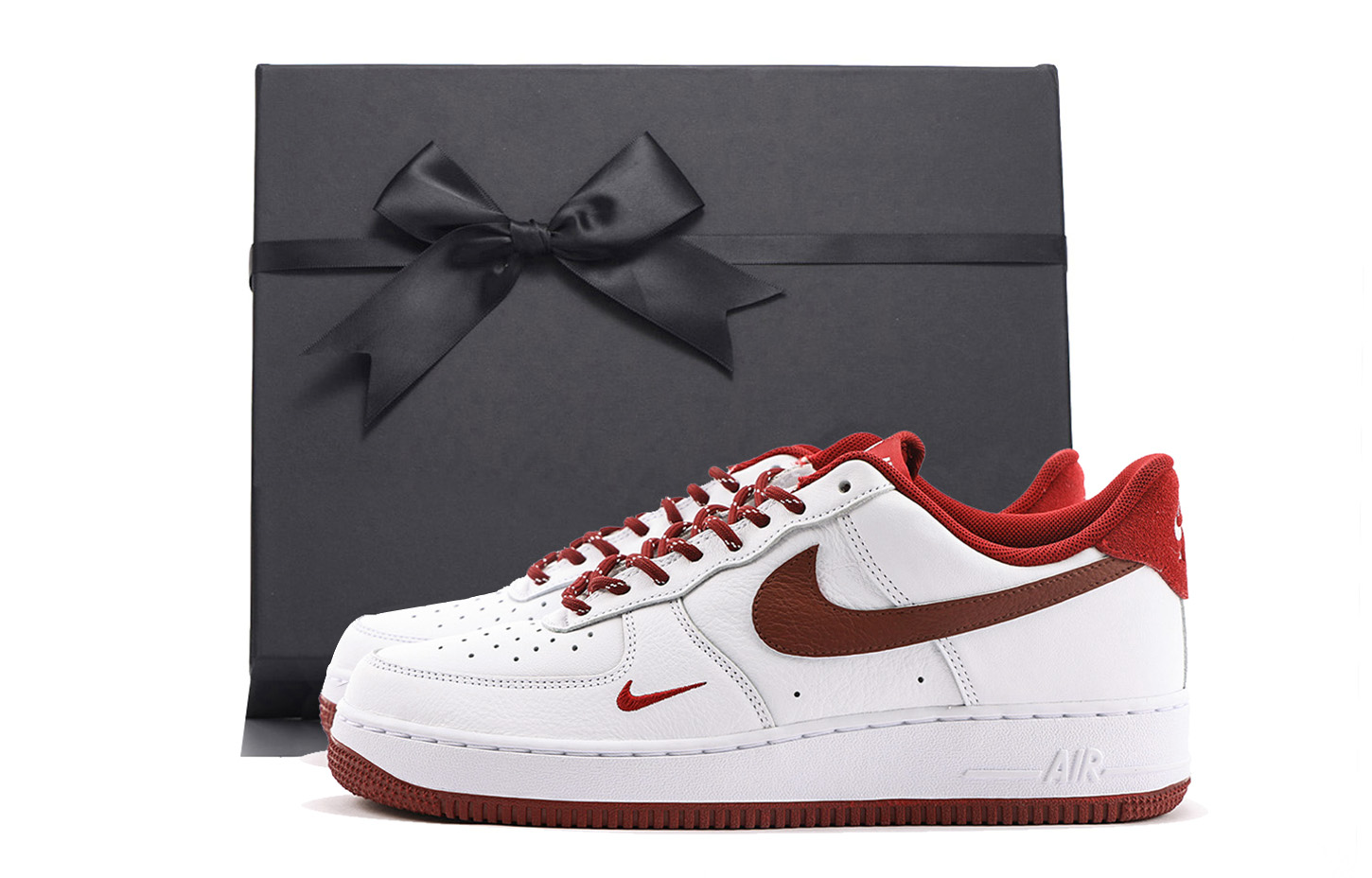 

Nike Кроссовки Air Force 1 с антискользящим покрытием, износостойкие, низкие, мужские, для скейтбординга, красные, белые