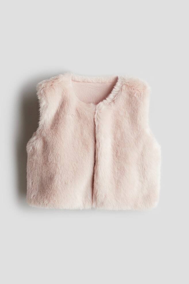 

Пушистый жилет H&M, розовый