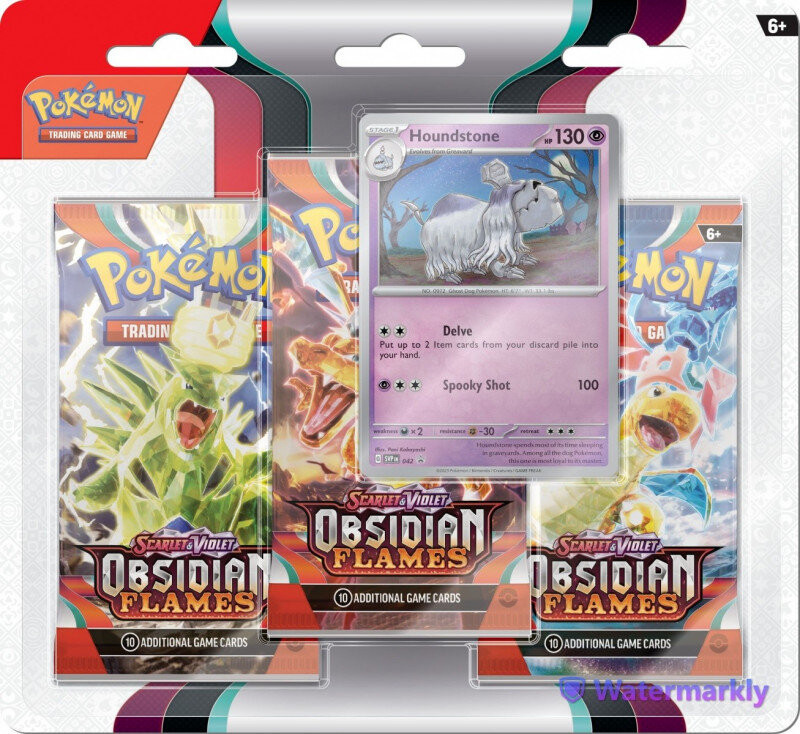 

ККИ Покемон, карты Алого и Фиолетового цветов — Обсидиановое пламя — Hundstone Pokemon