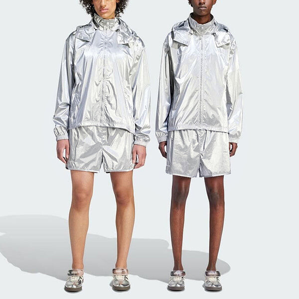 Шорты x wales bonner короткие азиатские размеры Adidas, серебряный — фото 4