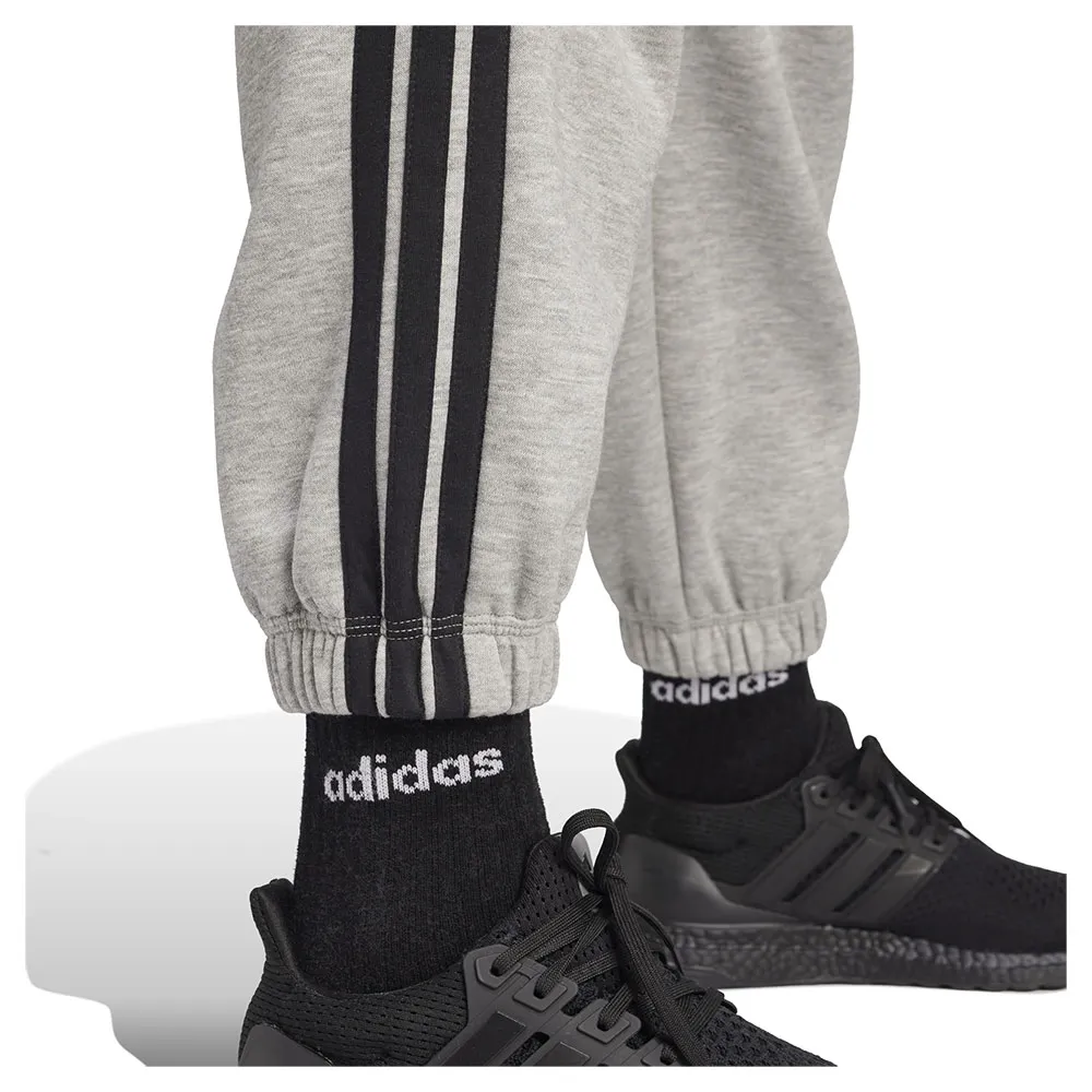 Джоггеры adidas Essentials 3 Stripes Fleece Loose-Fit, серый — фото 4