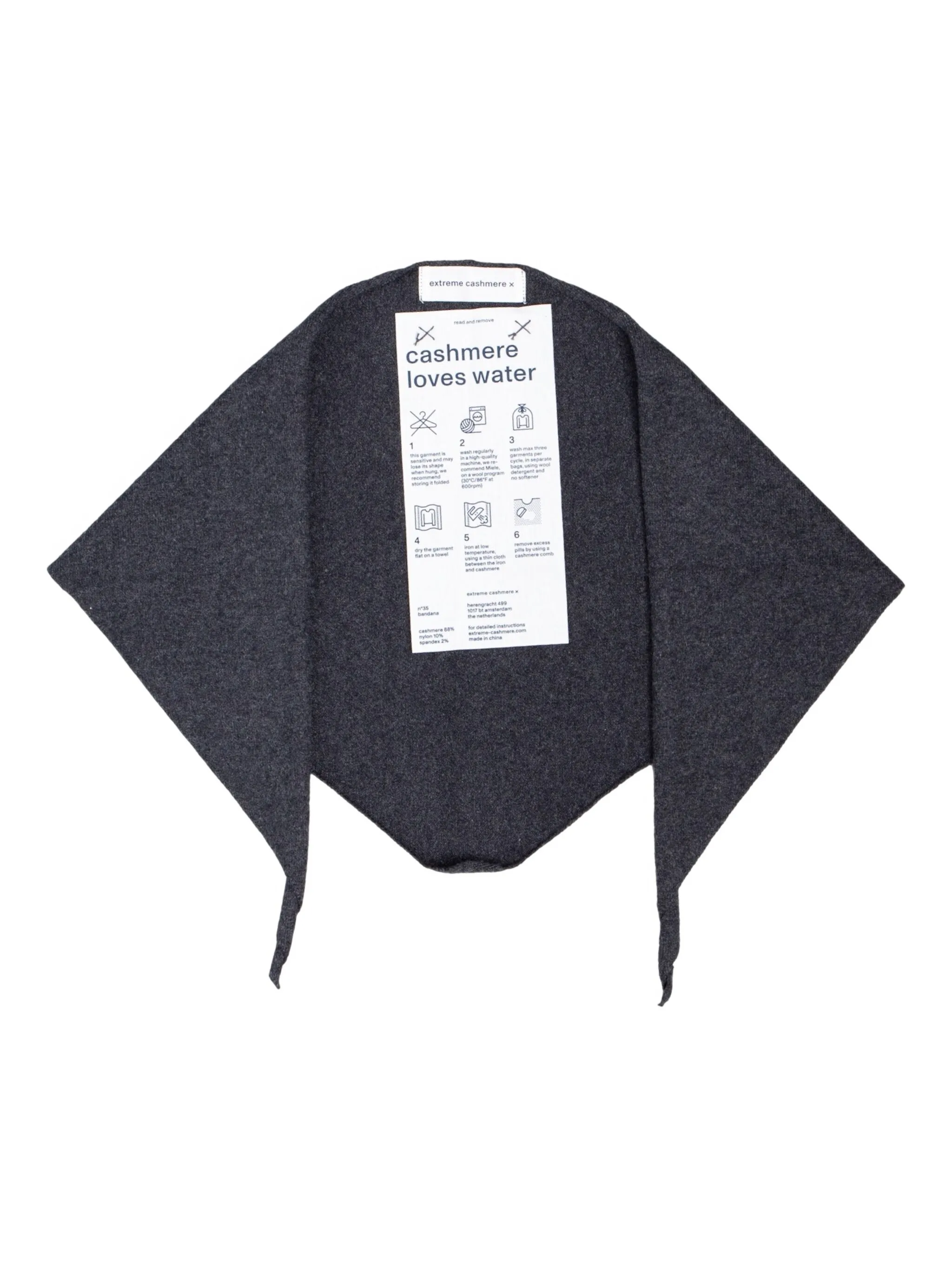 

Трикотажная бандана Extreme Cashmere, серый
