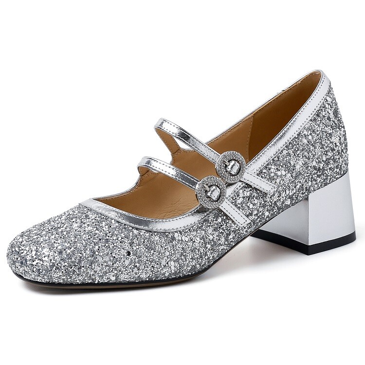 

Туфли Kemeilian Mary Jane Shoes Women's, серебряный
