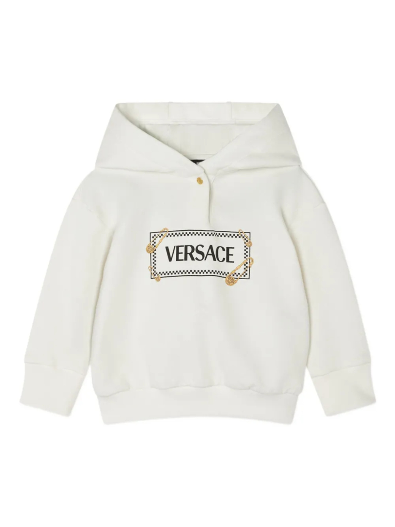 

Versace Kids худи с логотипом, белый