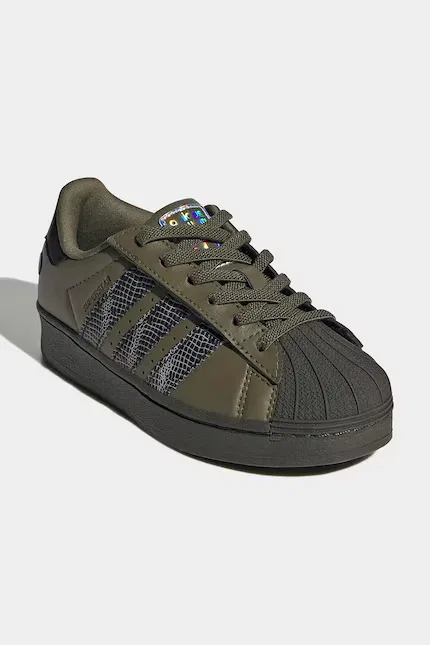 Кроссовки детские SUPERSTAR LED LIGHTS Adidas Originals, зеленый — фото 2