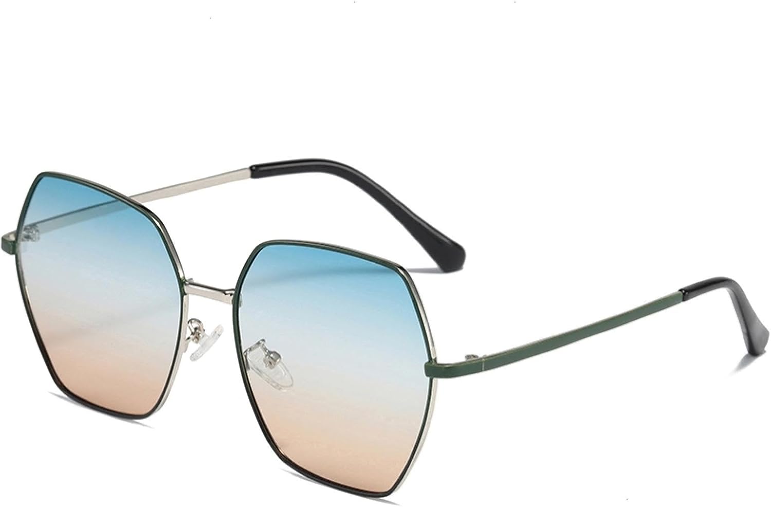 

Женские поляризованные солнцезащитные очки, мужские солнцезащитные очки с защитой от УФ-излучения UV400, металлическая оправа, для вождения, пляжа, вечеринок VFDHN, Silver Green Black