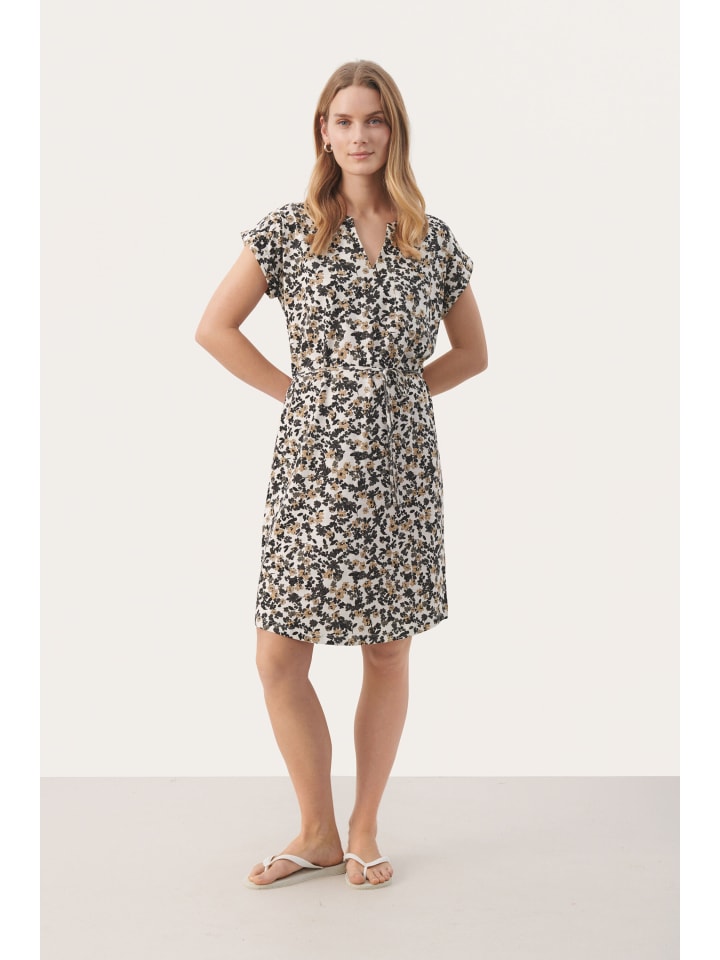 

Платье из джерси MabelsPW свободного кроя, черное, с мини-цветком PART TWO