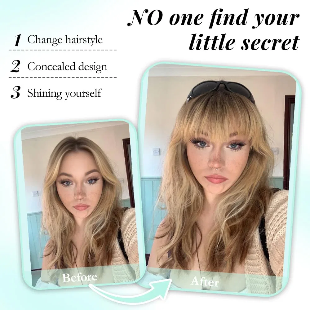 Накладная челка «Fine Plus 360° Coverage» от Fine Plus Fine Plus, Blonde With Dark Roots — фото 4