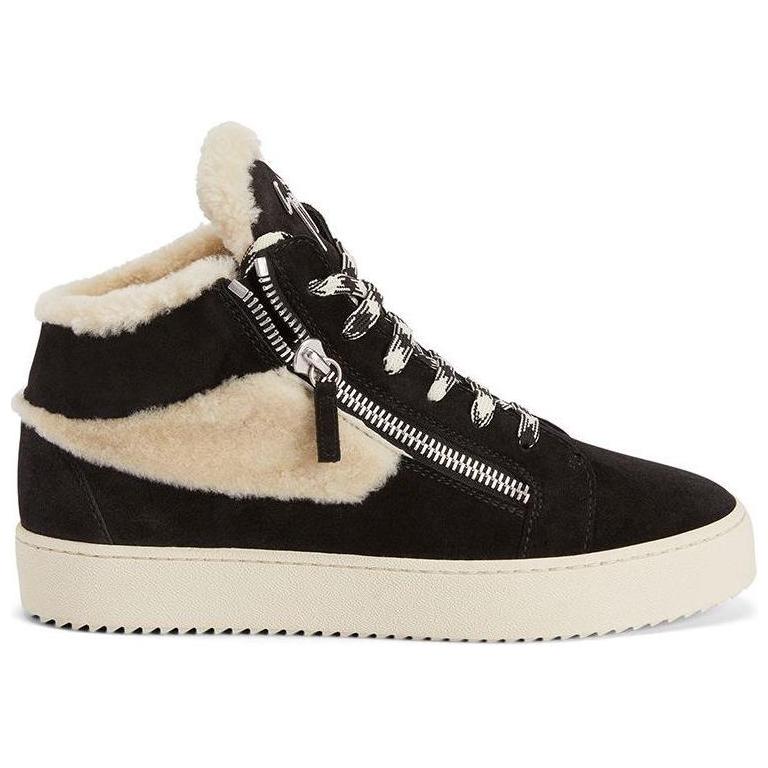 Кроссовки Kriss Ice с меховой отделкой Женские Giuseppe Zanotti, черные — фото 2