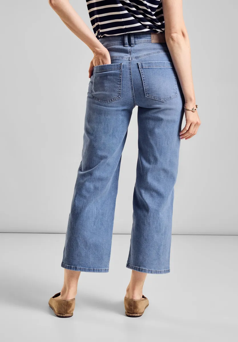 

Джинсы STREET ONE 7/8, смесь мягких материалов, цвет Light Blue Soft Wash