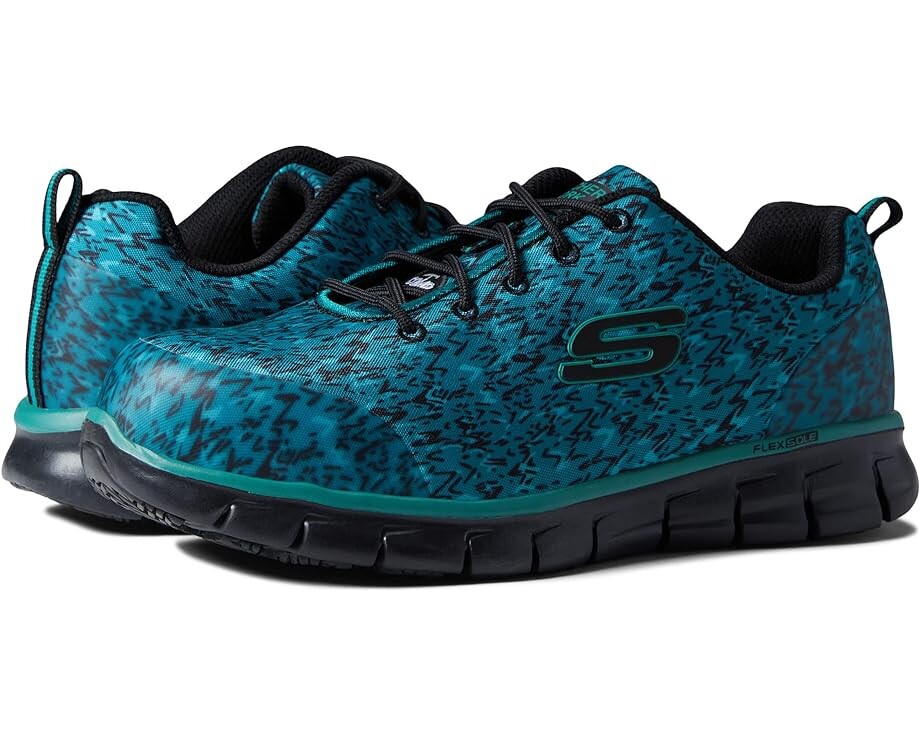 

Кроссовки SKECHERS Work Sure Track Comp Toe, цвет Green/Multi