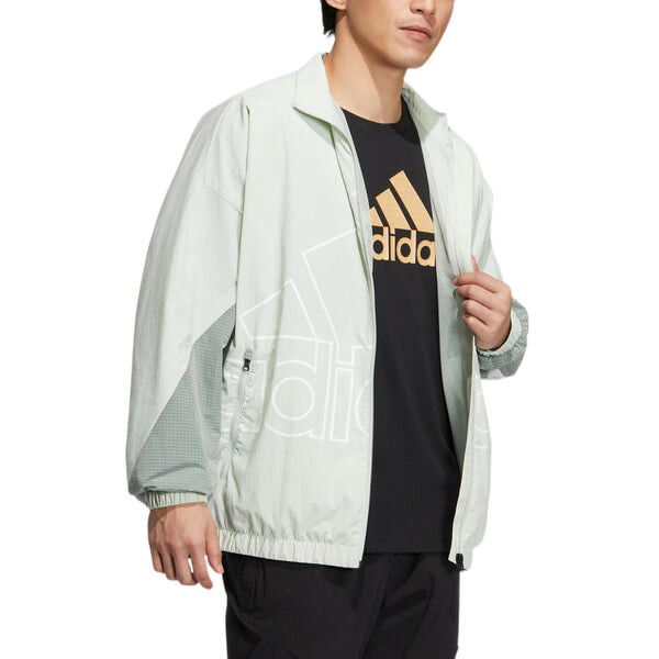 Куртка adidas Mh Bp3 Wvjkt Large Logo Printing Zipper Sports Jacket Blue, синий — фото 4