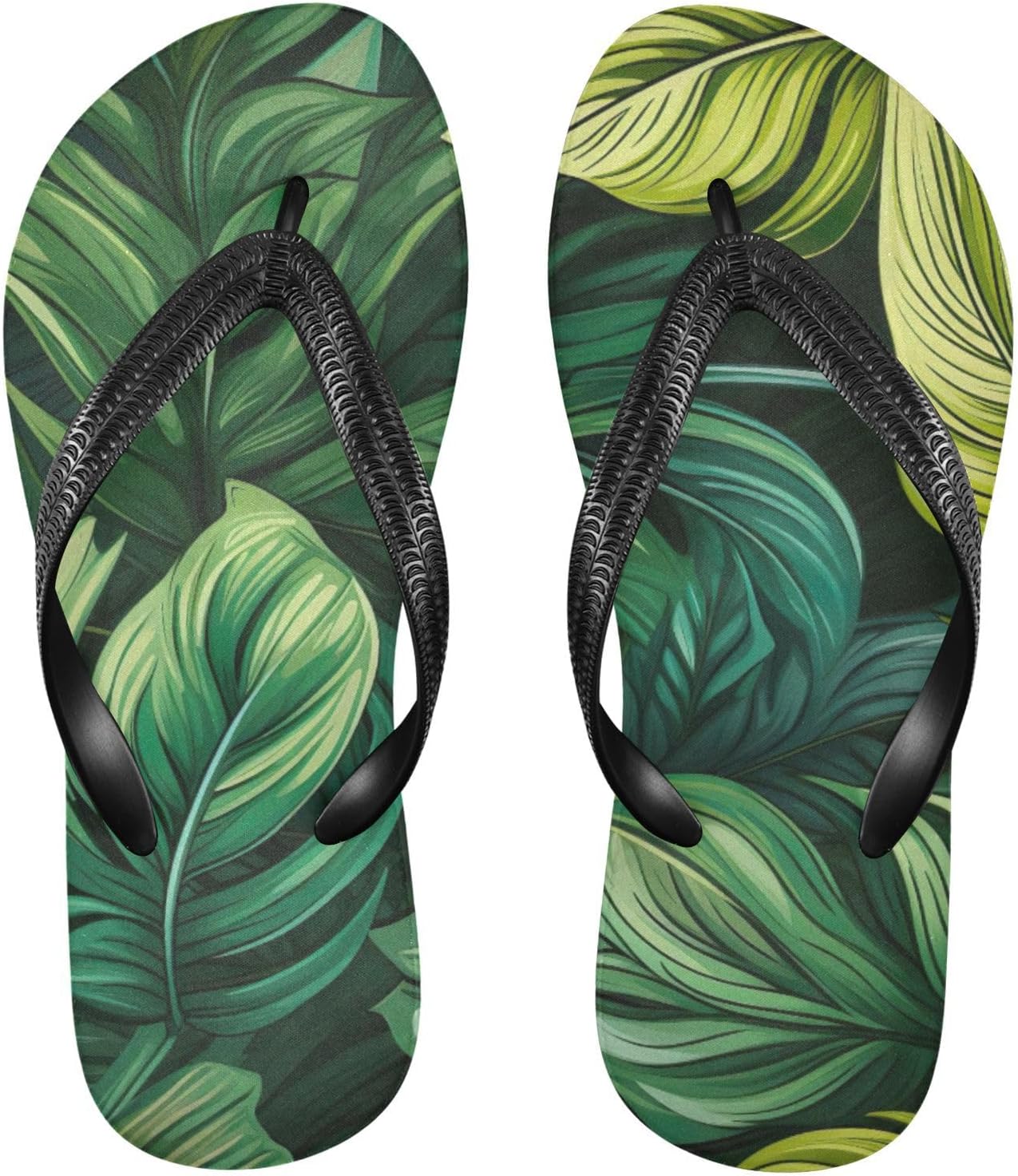 

Женские и мужские летние пляжные шлепанцы Palm Leaf с тропическим дизайном, для душа Kfbe