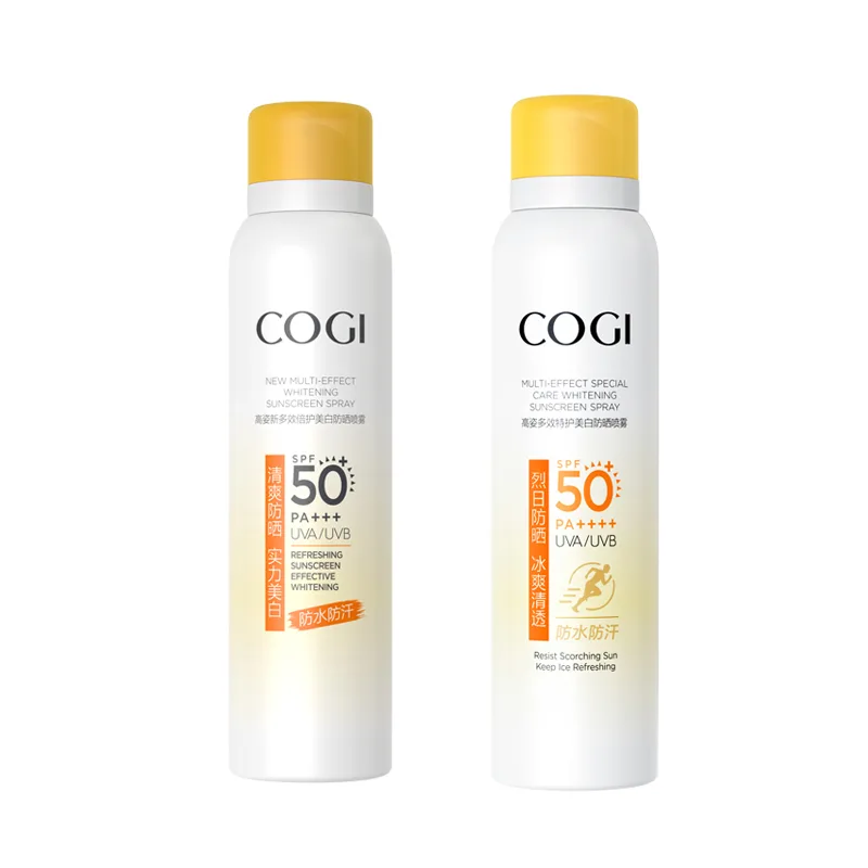 COGI Спрей для защиты от солнца унисекс, 120ml*2 (Transparent Invisible Version + Classic Brightening Version)