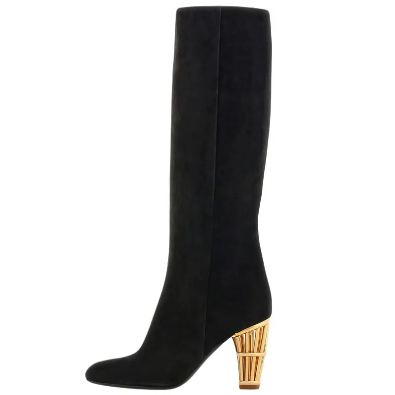 

Сапоги женские Cage Knee высокие черные Ferragamo