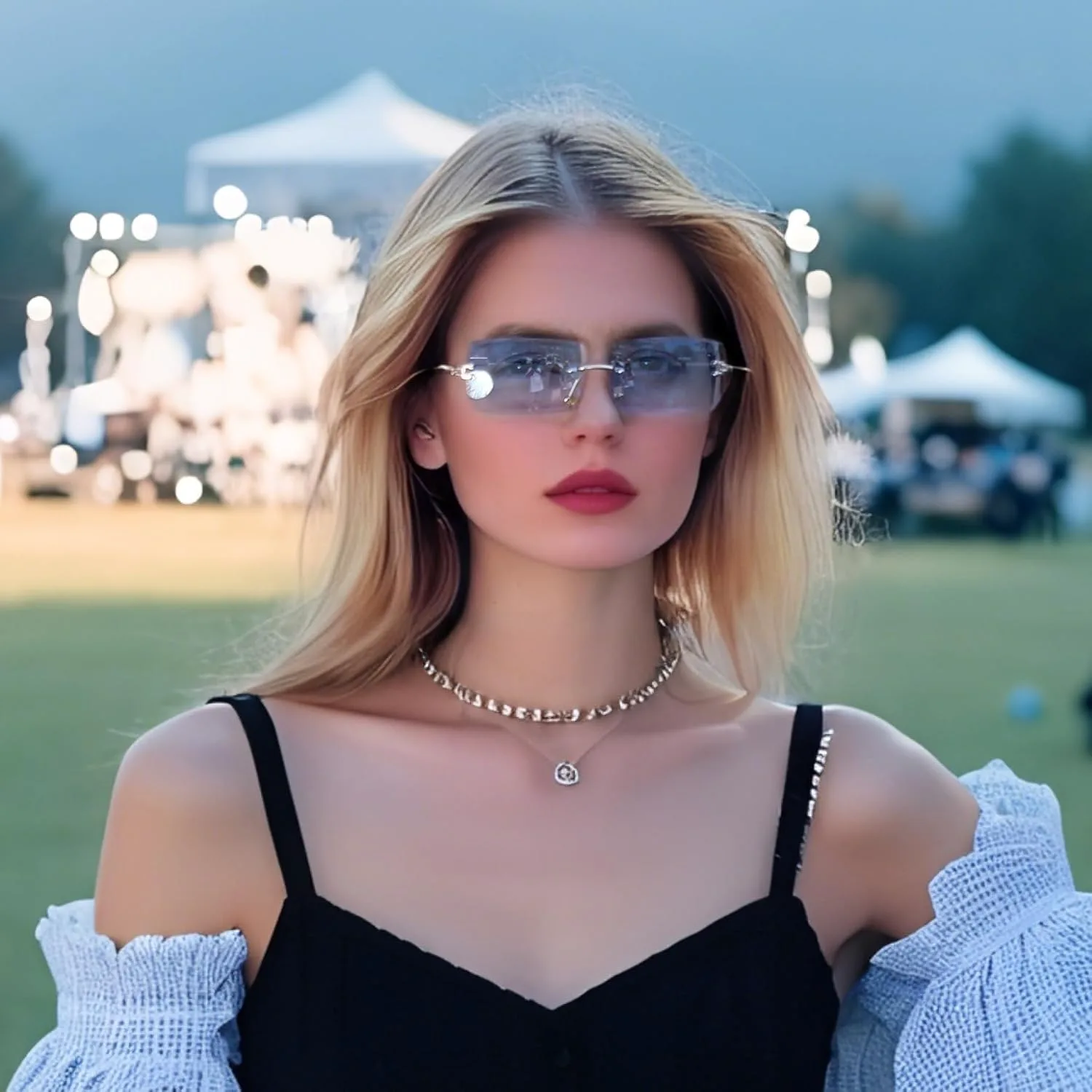 

Солнцезащитные очки FEISEDY в винтажном стиле, прямоугольные, без оправы, конфетных цветов, для женщин и мужчин, B2642, 3pack (08 Yellow Pink+09 Red+13 Gradual Blue)