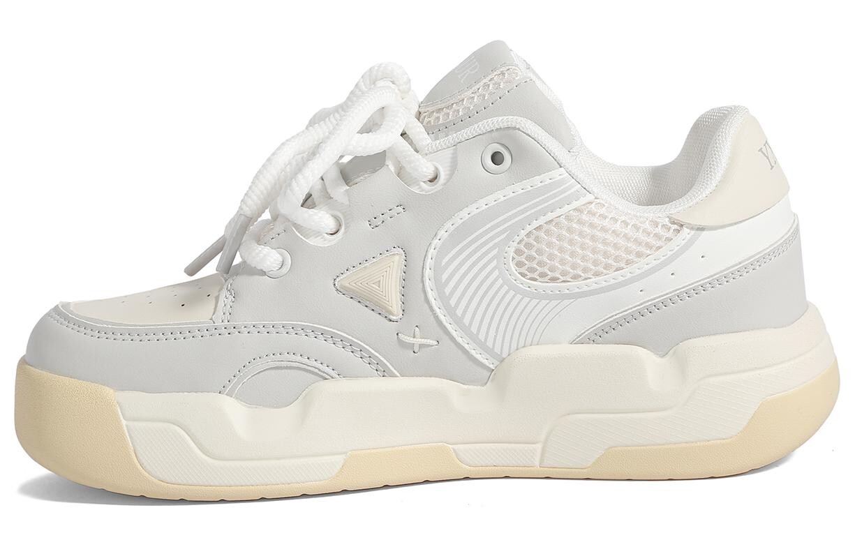 

Кроссовки YXQUR Skateboarding Shoes Women's Low-top Beige/Gray, серый