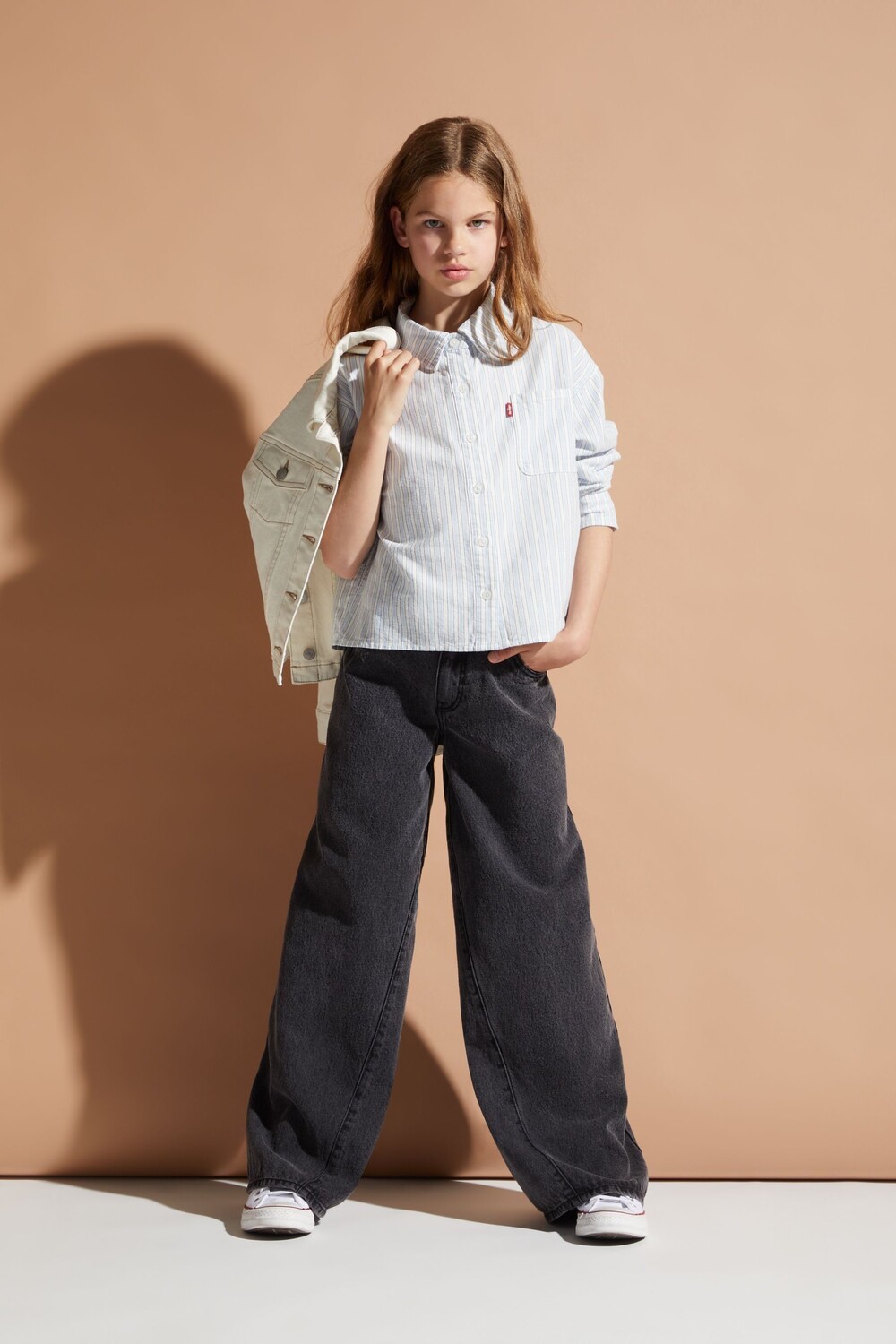 

Джинсы широкие из 100% хлопка Levi'S, серый