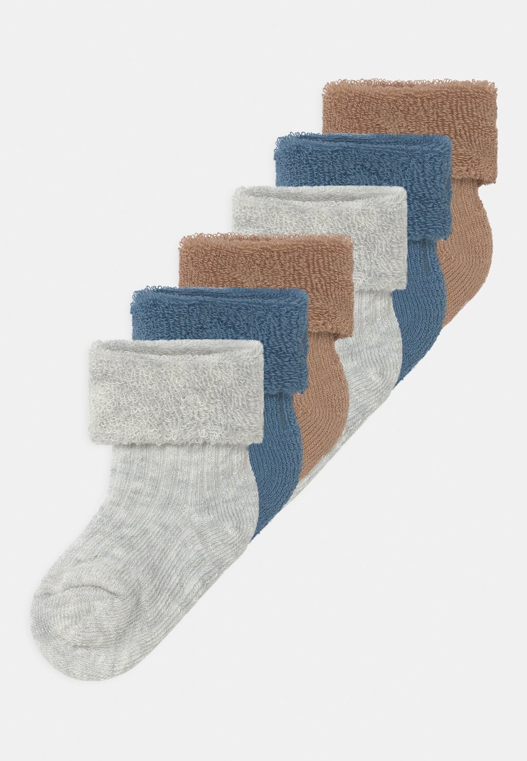 

Носки NEWBORN PLAIN UNISEX 6 PACK Ewers, цвет fliegerblau/grau/camel