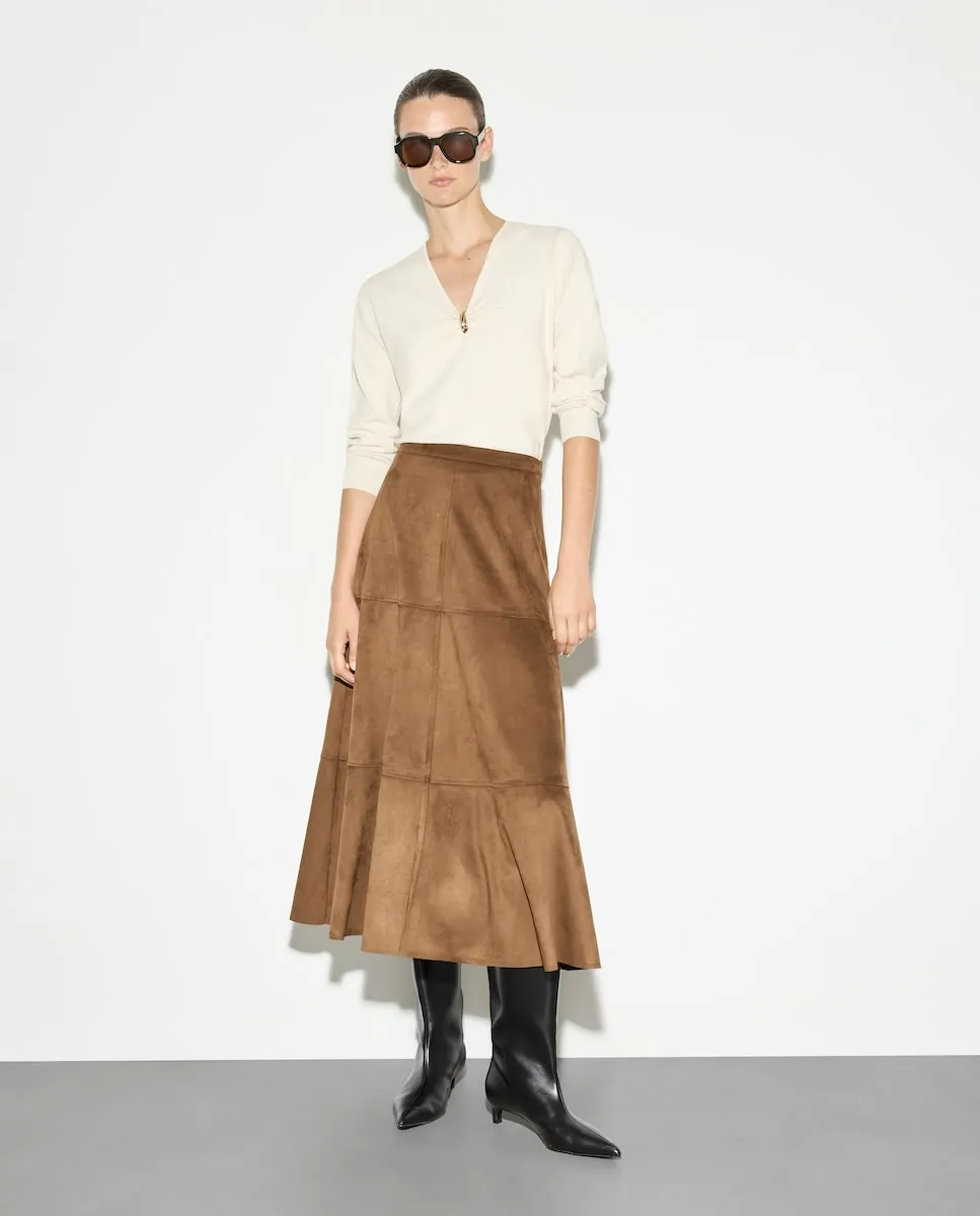 

Женский джемпер с V-образным вырезом Woman El Corte Inglés, экрю