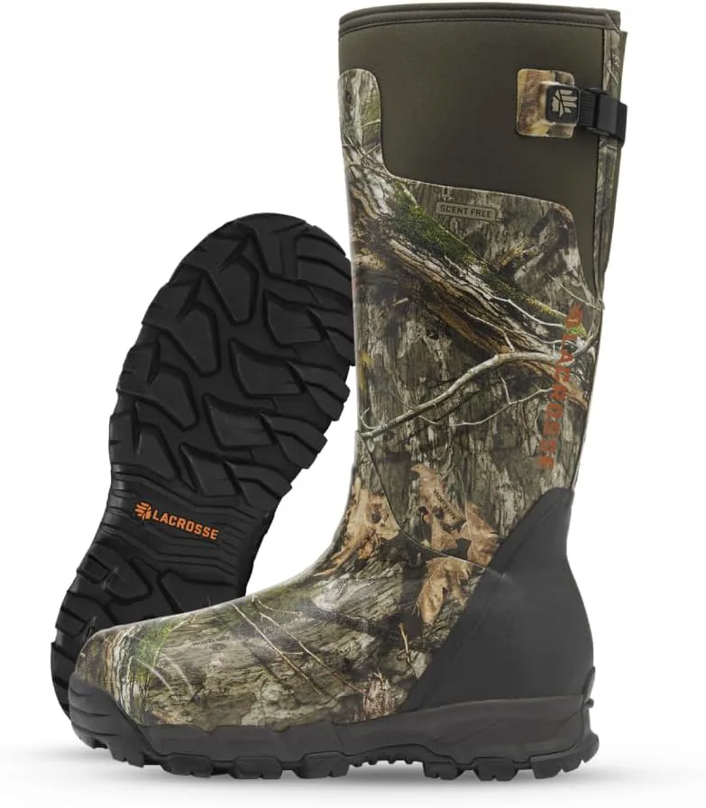 

Мужские утепленные резиновые сапоги LaCrosse Alphaburly Pro 18 дюймов (45,6 см) 1000 г - водонепроницаемые охотничьи и камуфляжные сапоги с нескользящей подошвой - подошва Burly Pro - промежуточная подошва из ЭВА