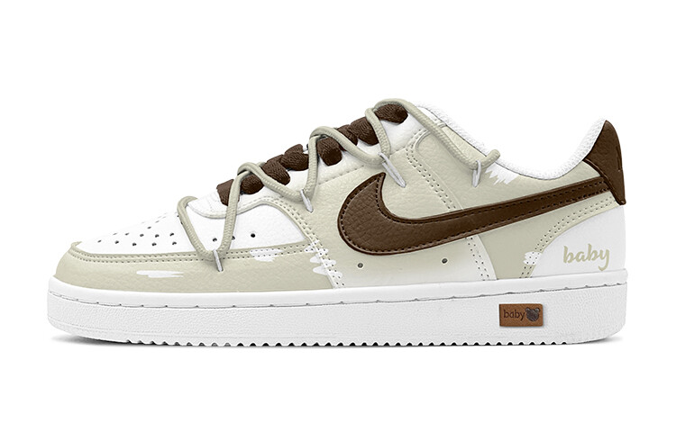 Женские кроссовки для скейтбординга Nike Court Vision 1, Beige — фото 2