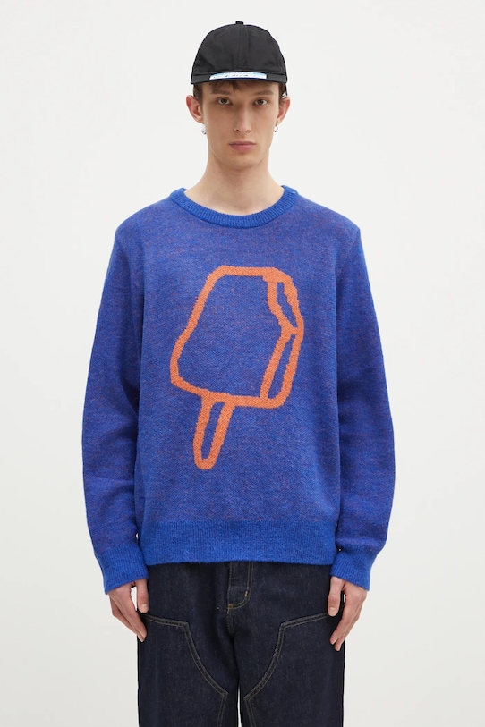 

Свитер с добавлением шерсти Popsicle Crewneck Icecream, синий