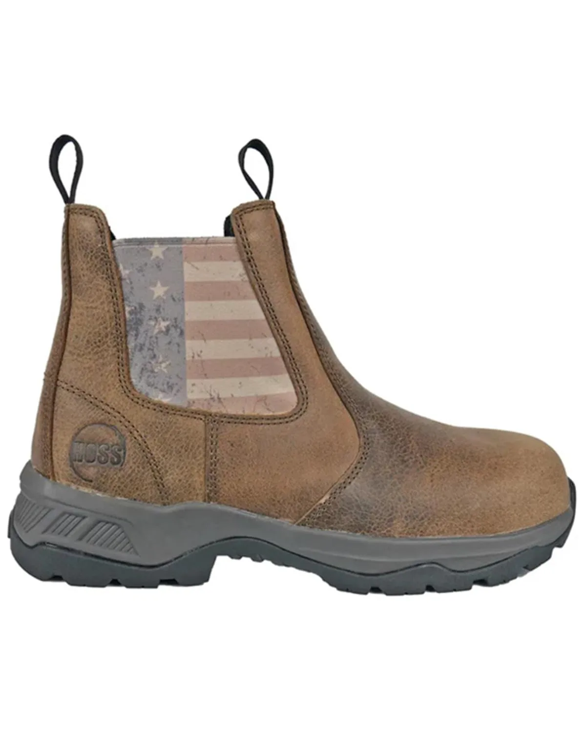 Мужские пожарные и защитные ботинки Hoss Old Glory Distressed, коричневые, размер 9 Wide — фото 3