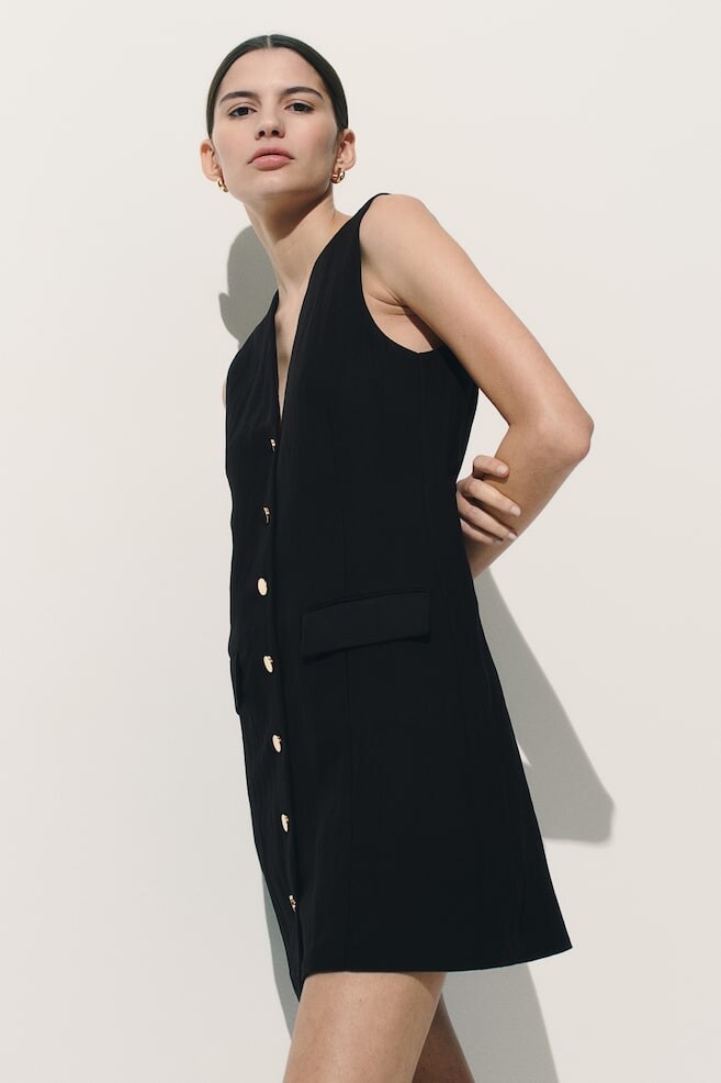 

Платье на пуговицах H&M, черный